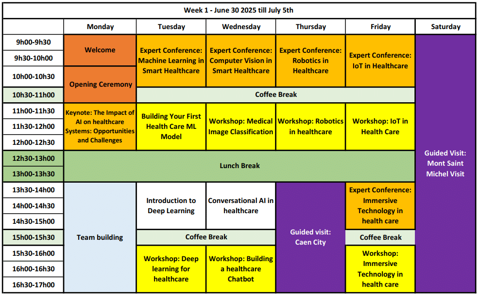 Planning-summer-school-caen-semaine-1